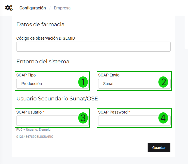 Configuracion necesaria