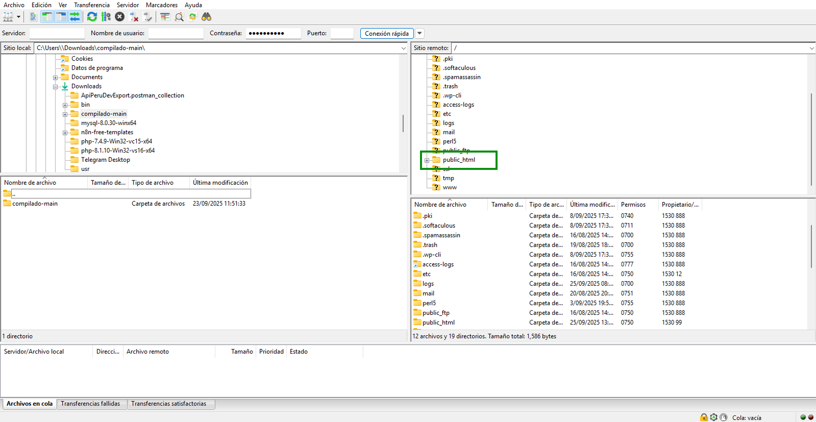 Localización de carpeta