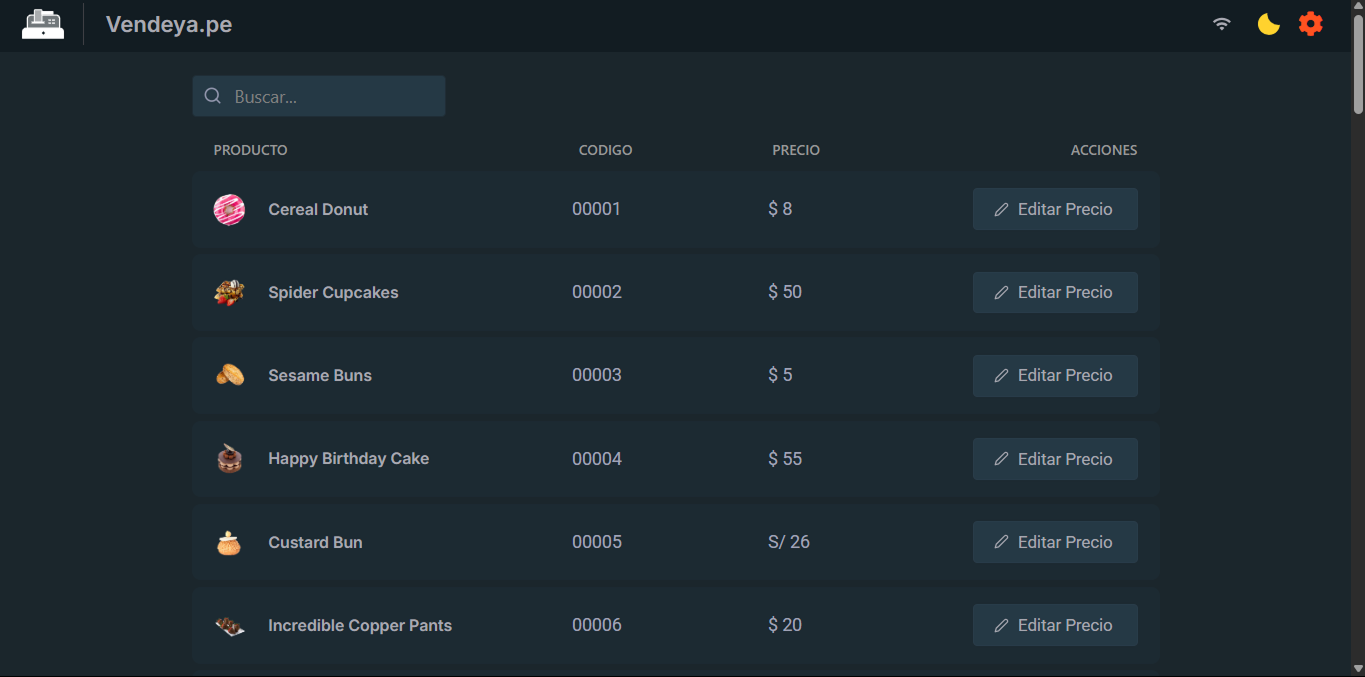 Configuración de precios